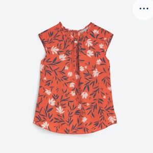 Daniel Rainn Emela Ruffle Neckline Blouse – Floral, Size XL